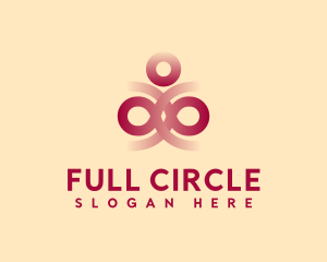 Abstract Yoga Circle logo design