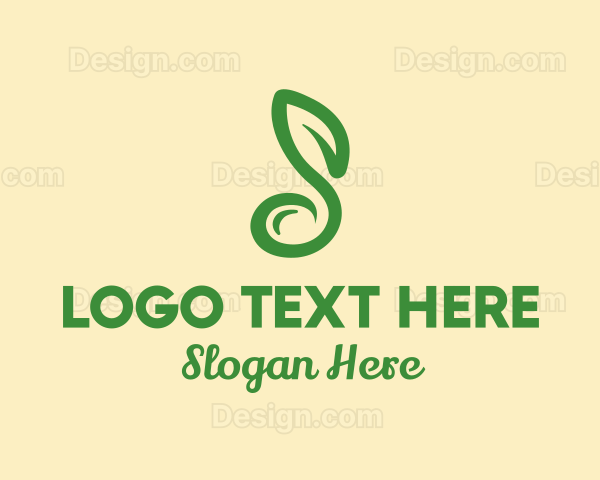 Musical Note Leaf Logo