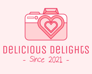 Pink Heart Camera logo design