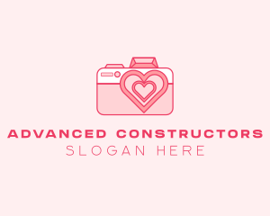 Pink Heart Camera logo design