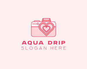 Pink Heart Camera logo design