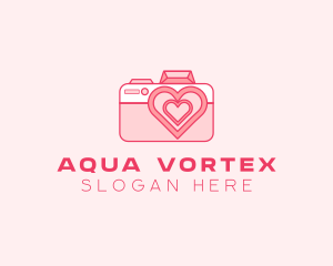 Pink Heart Camera logo design