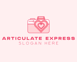 Pink Heart Camera logo design