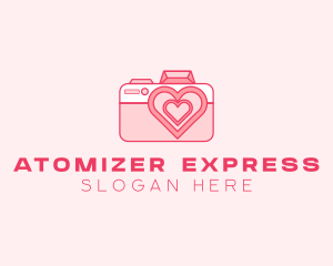 Pink Heart Camera logo design