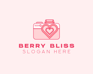 Pink Heart Camera logo design