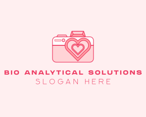 Pink Heart Camera logo design