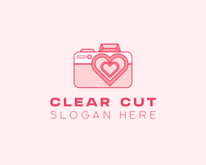 Pink Heart Camera logo design