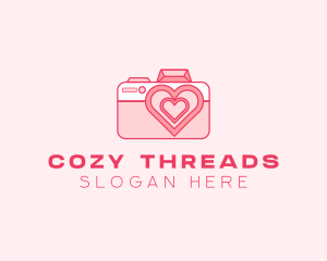 Pink Heart Camera logo design