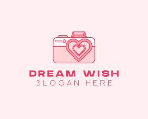 Pink Heart Camera logo design