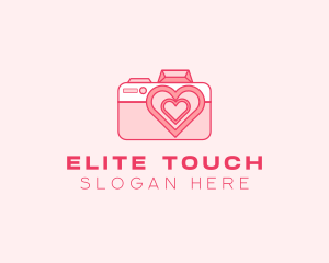 Pink Heart Camera logo design