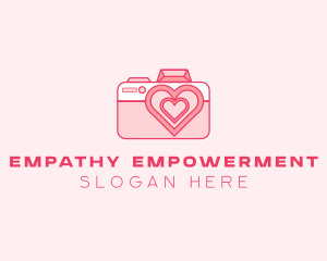 Pink Heart Camera logo design