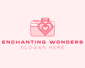 Pink Heart Camera logo design