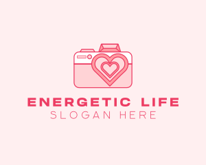 Pink Heart Camera logo design