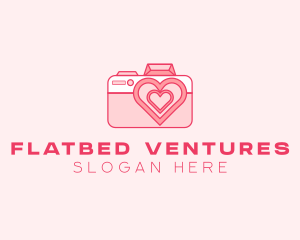 Pink Heart Camera logo design