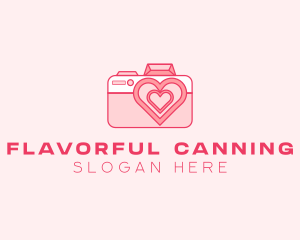 Pink Heart Camera logo design