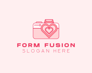 Pink Heart Camera logo design