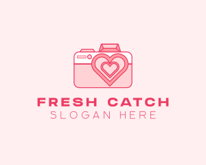 Pink Heart Camera logo design