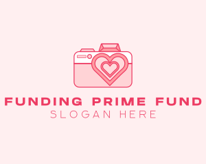 Pink Heart Camera logo design