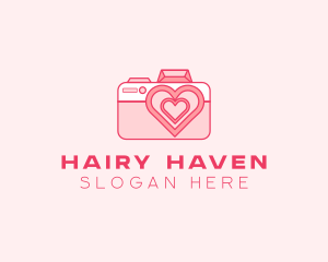 Pink Heart Camera logo design