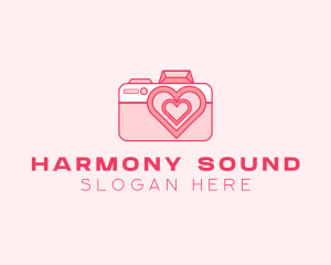 Pink Heart Camera logo design