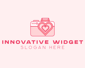 Pink Heart Camera logo design