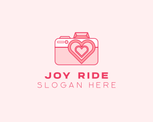 Pink Heart Camera logo design