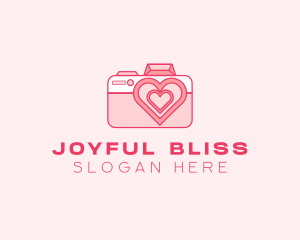 Pink Heart Camera logo design