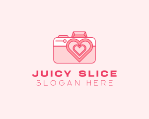 Pink Heart Camera logo design