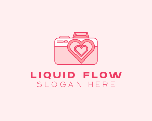 Pink Heart Camera logo design