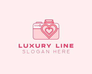 Pink Heart Camera logo design