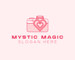 Pink Heart Camera logo design