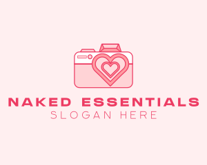 Pink Heart Camera logo design