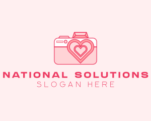 Pink Heart Camera logo design