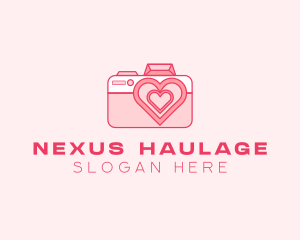 Pink Heart Camera logo design