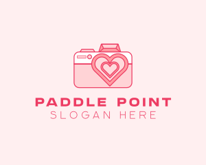 Pink Heart Camera logo design