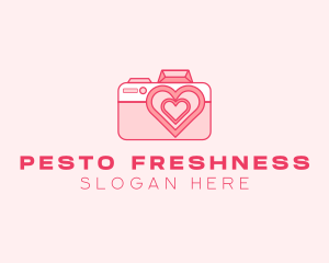 Pink Heart Camera logo design