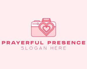 Pink Heart Camera logo design