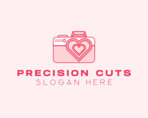 Pink Heart Camera logo design