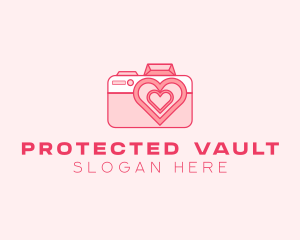 Pink Heart Camera logo design