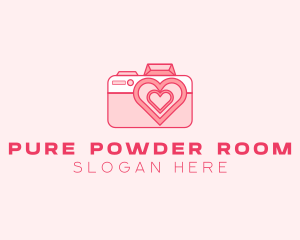 Pink Heart Camera logo design