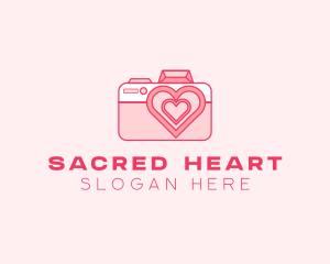 Pink Heart Camera logo design