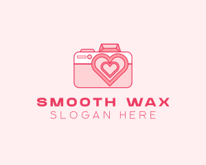 Pink Heart Camera logo design