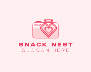 Pink Heart Camera logo design