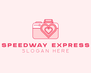 Pink Heart Camera logo design