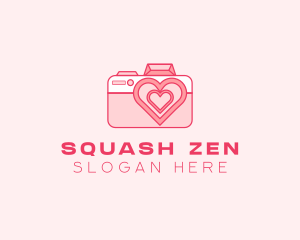 Pink Heart Camera logo design