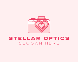 Pink Heart Camera logo design