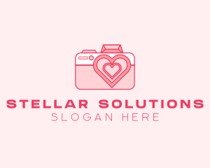 Pink Heart Camera logo design