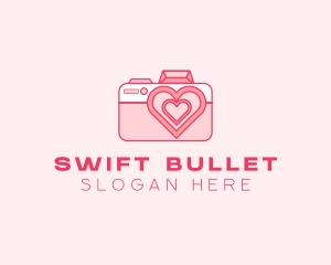 Pink Heart Camera logo design