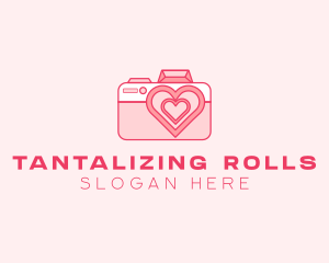 Pink Heart Camera logo design