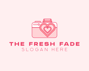 Pink Heart Camera logo design